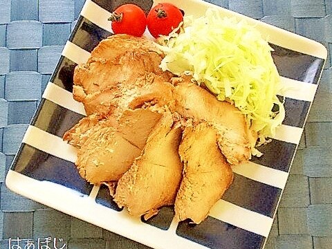 鷄むね肉のルイボスティー煮♪チャーシュー風味